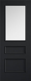 Charcoal Black Toledo Glazed Pre-Finished Internal Door Internal Door LPD Doors 