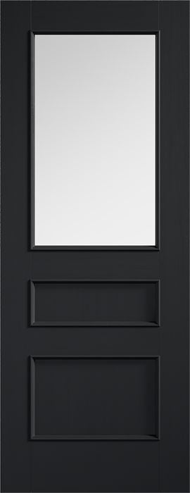 Charcoal Black Toledo Glazed Pre-Finished Internal Door Internal Door LPD Doors 