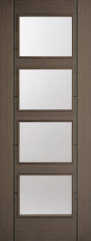 Chocolate Grey Vancouver Glazed 4 Light Pre-Finished Internal Door Internal Door LPD Doors 