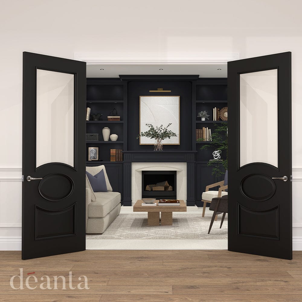Clarendon Black Prefinished Bevelled Glaze FSC Internal Door Internal Door Deanta 