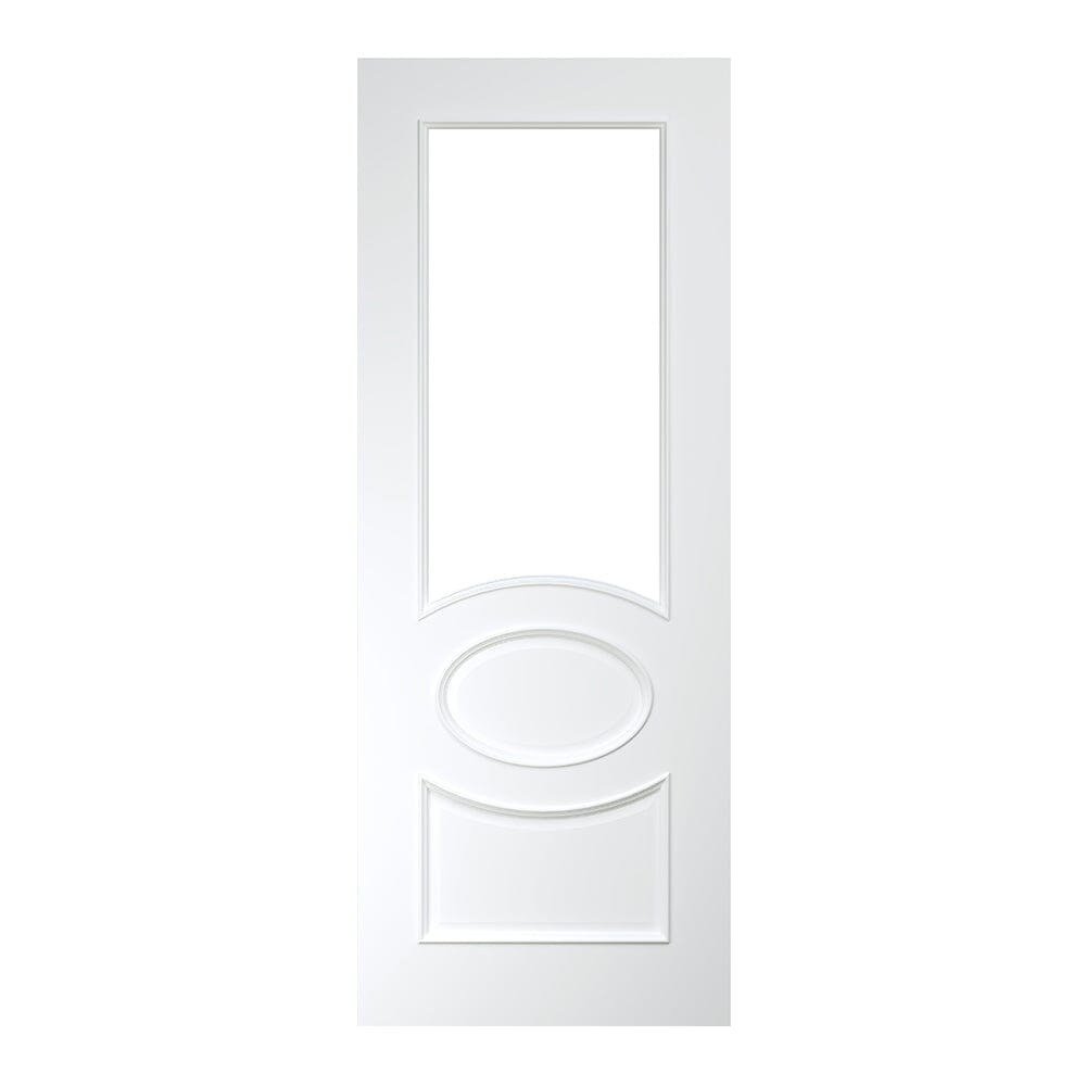 Clarendon White Primed Bevelled Glaze FSC Internal Door Internal Door Deanta 