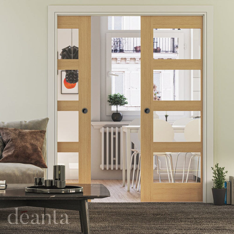 Coventry Unfinished Oak Glazed FD30 Internal Fire Door