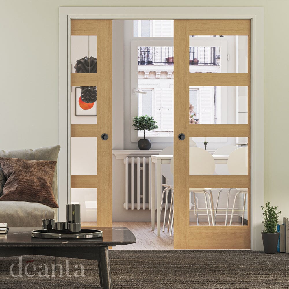 Coventry Unfinished Oak Glazed Internal Door Internal Door Deanta 
