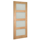 Coventry Unfinished Oak Frosted Glazed Internal Door Internal Door Deanta 