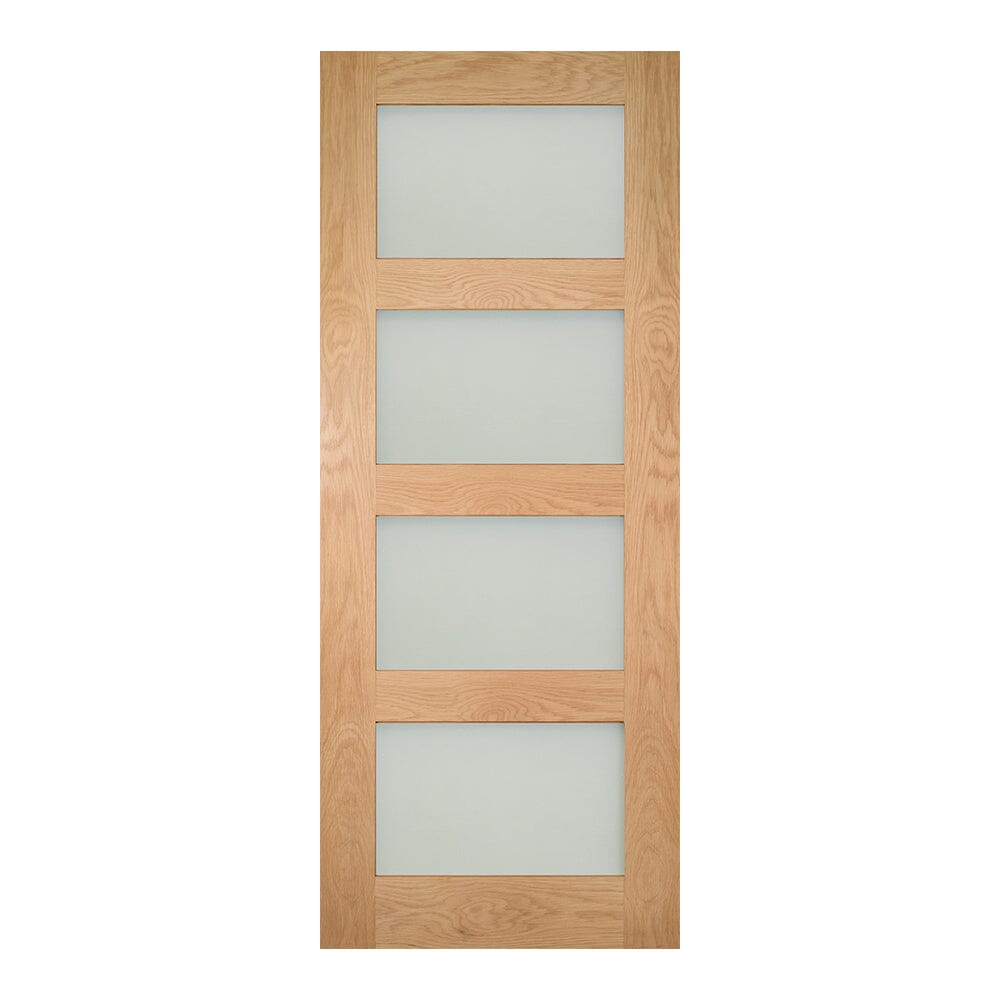 Coventry Unfinished Oak Frosted Glazed Internal Door Internal Door Deanta 