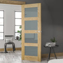 Coventry Unfinished Oak Frosted Glazed Internal Door Internal Door Deanta 
