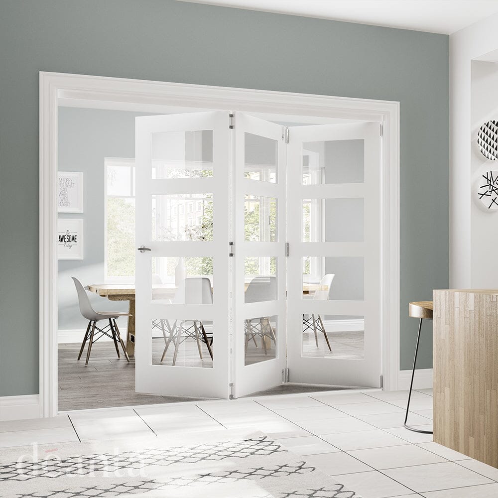 Coventry White Primed Glazed Internal Door Internal Door Deanta 