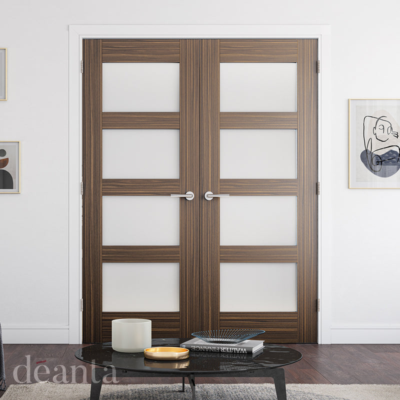 Coventry Prefinished Walnut Frosted Glazed Internal Door