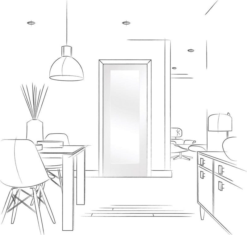 Pattern 10 Internal White Primed Door with Obscure Glass Internal Door XL Joinery 