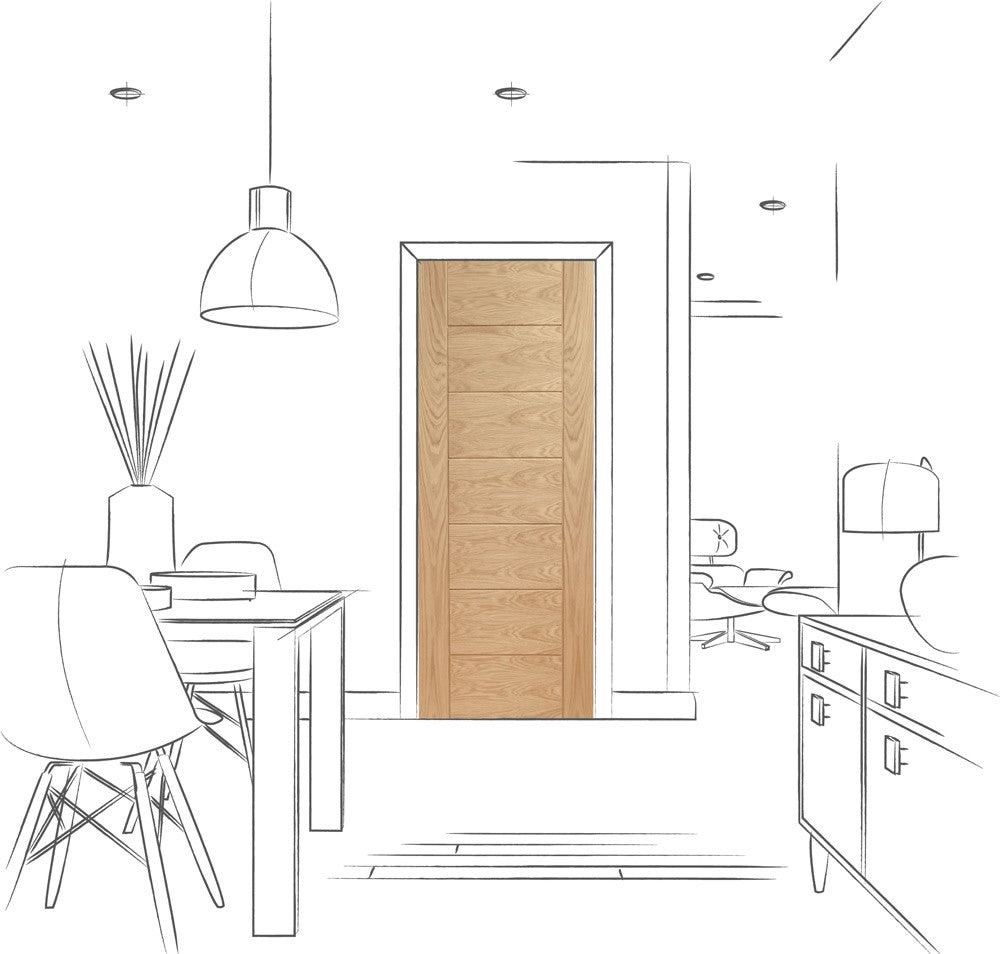 Palermo Original Pre-Finished Oak Internal Fire Door FD30