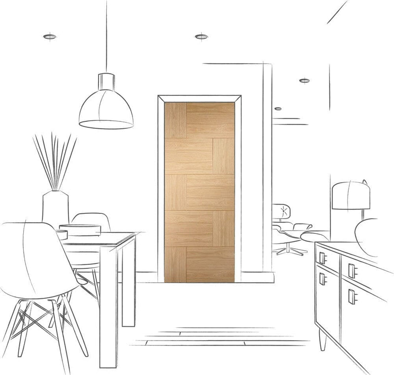 Ravenna Pre-Finished Internal Oak Door Internal Door XL Joinery 