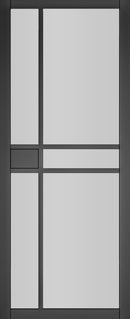 Dalston Black Primed Glazed Internal Door Internal Door Deanta 