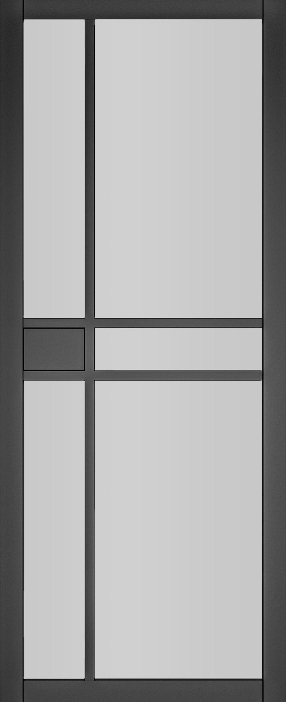 Dalston Black Primed Glazed Internal Door Internal Door Deanta 