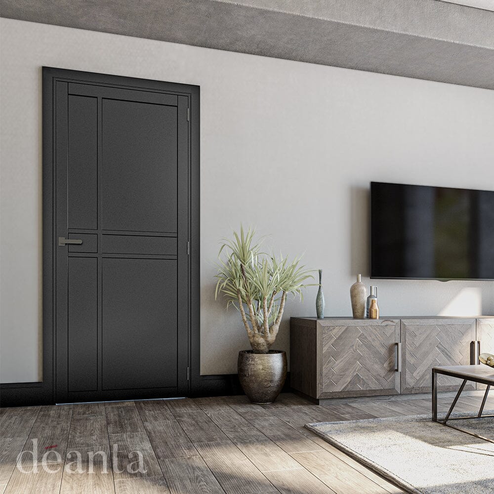 Dalston Black Primed Internal Door Internal Door Deanta 