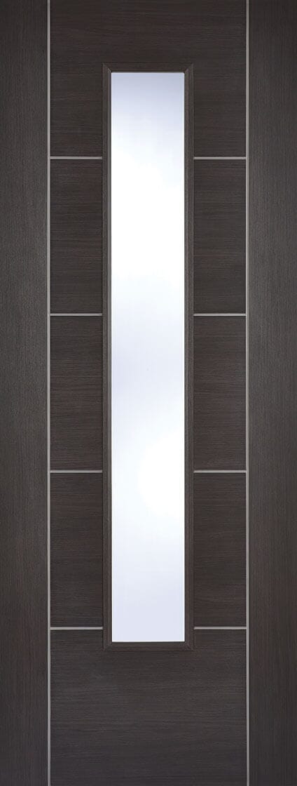 Dark Grey Laminated Vancouver Glazed Pre-Finished Internal Door Internal Door LPD Doors 