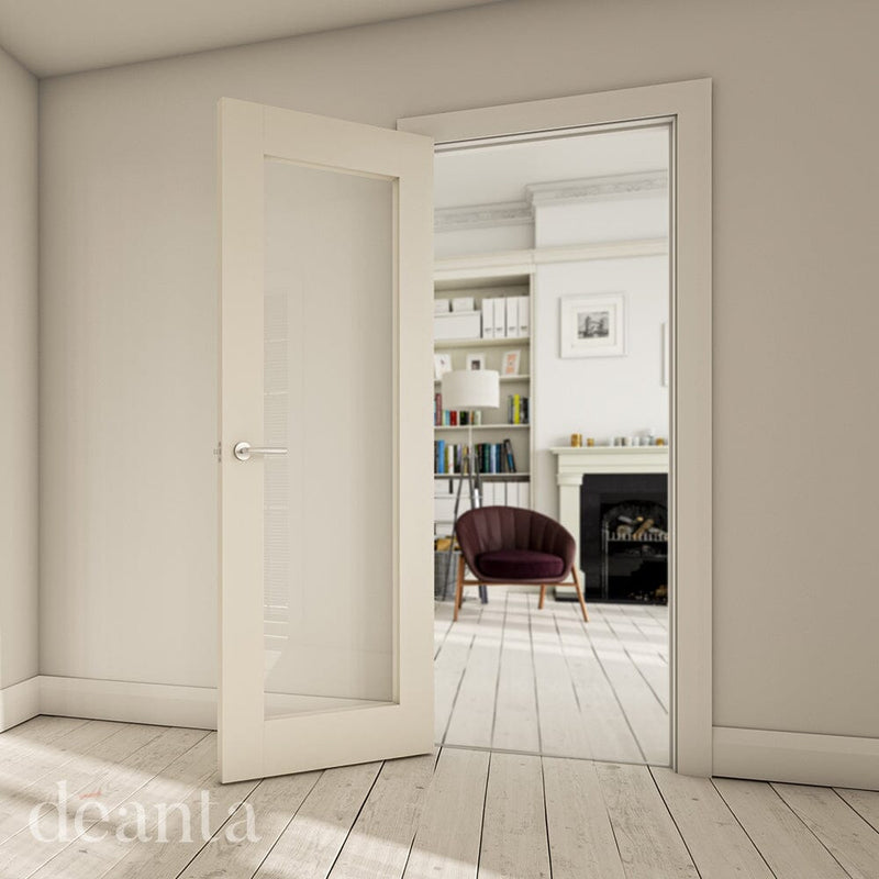 Denver White Primed Glazed Internal Door Internal Door Deanta 