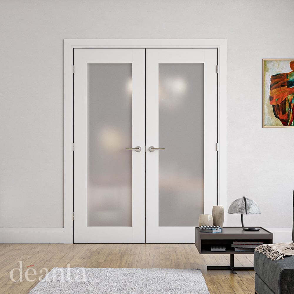 Denver White Primed Frosted Glazed Internal Door Internal Door Deanta 