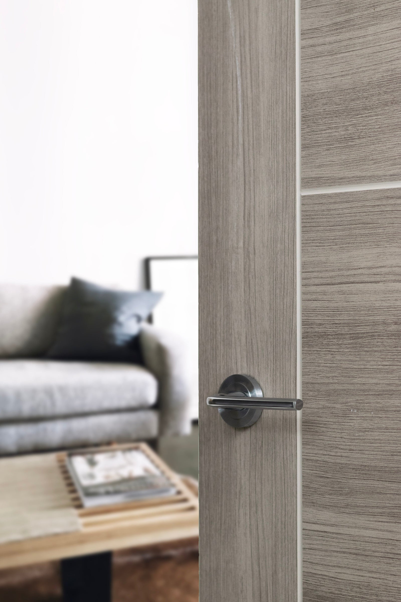 Eco Surf Aluminium Lever Round Rose (Latch & Hinges Included) Lever on Round Rose Atlantic 