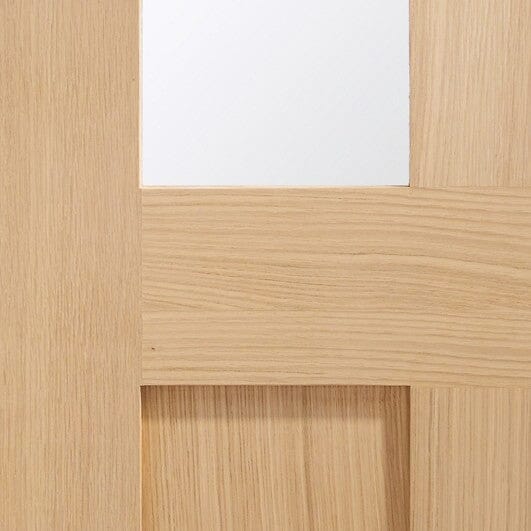 Malton Shaker Internal Oak Door with Clear Glass Internal Door XL Joinery 