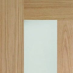 Novara Internal Oak Door with Clear Glass Internal Door XL Joinery 