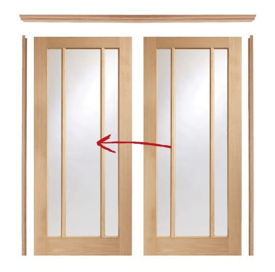 Oak Easi Slide Room Divider Door System (Excludes Doors) Internal Sliding Frame XL Joinery 