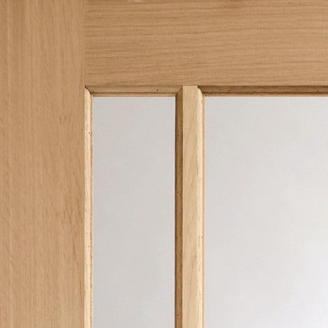 Worcester 3 Light Internal Oak Fire Door with Clear Glass