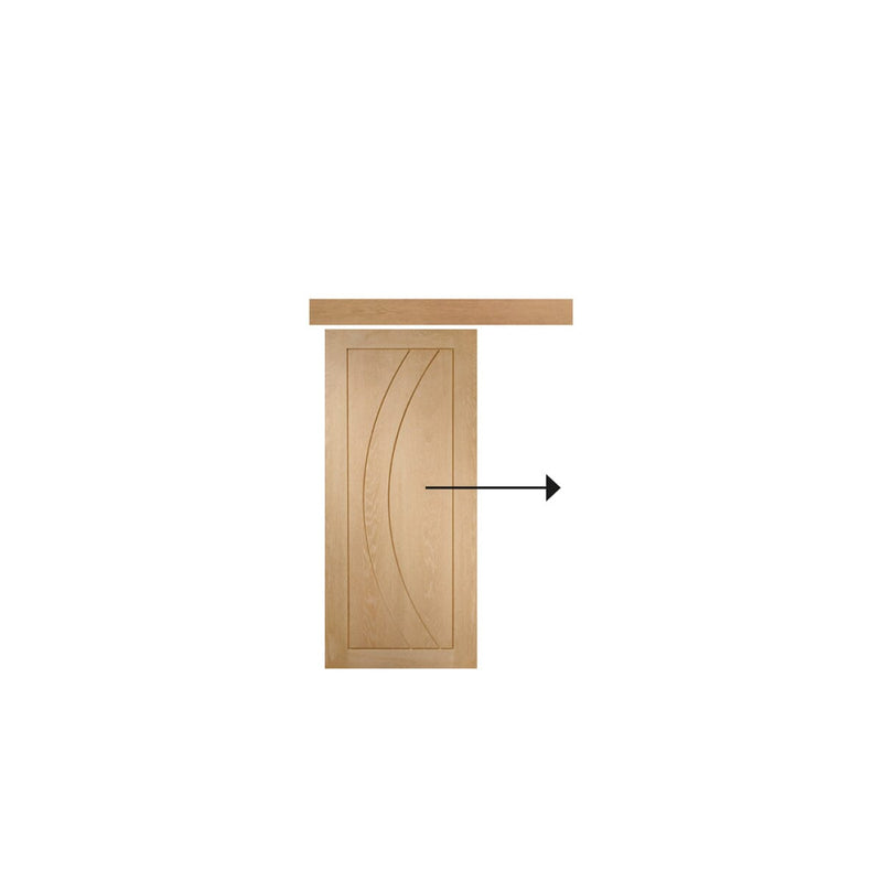 Easi-Glide Oak Gliding Door Frame (including hardware) Internal Sliding Frame XL Joinery 2100mm 