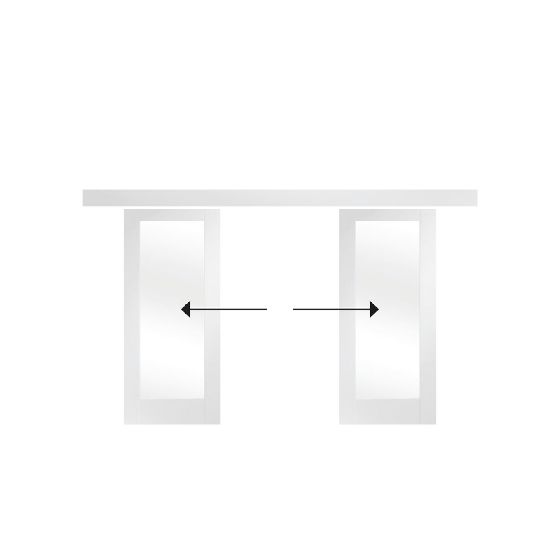 Easi-Glide White Primed Gliding Door Frame (including hardware) Internal Sliding Frame XL Joinery 3400mm 