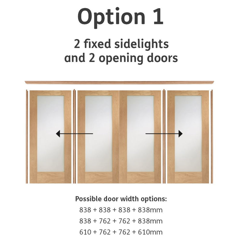 Oak Easi Slide Room Divider Door System (Excludes Doors) Internal Sliding Frame XL Joinery 