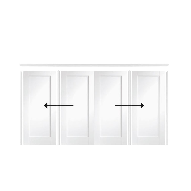 White Easi Slide Room Divider Door System (Excludes Doors) Internal Sliding Frame XL Joinery 2090 x 3500mm 