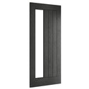 Ely Brushed Black Oak Glazed 1SL FSC Internal Door Internal Door Deanta 