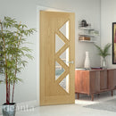 Ely Prefinished Oak Glazed (5L) Internal Door Internal Door Deanta 