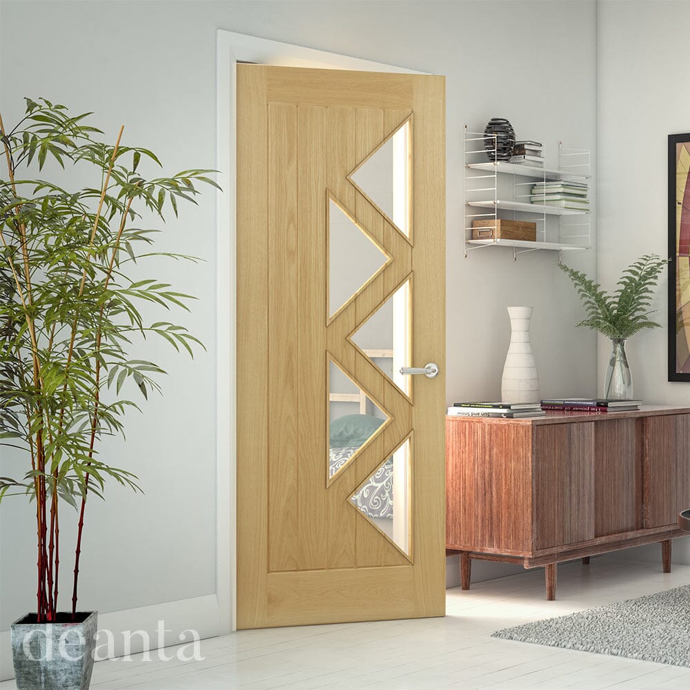 Ely Prefinished Oak Glazed (5L) Internal Door Internal Door Deanta 