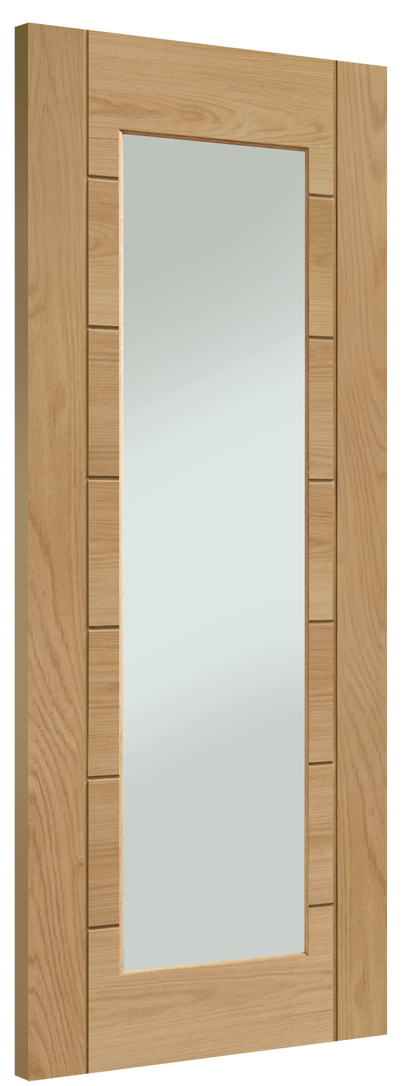 Palermo Essential 1 Light Pre-Finished Internal Oak Door with Clear Glass