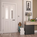 Eton White Primed Glazed Internal Door Internal Door Deanta 
