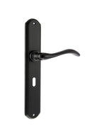 Forme Valence Solid Brass Key Lever Backplate in Matt Black Lever on Backplate Atlantic 
