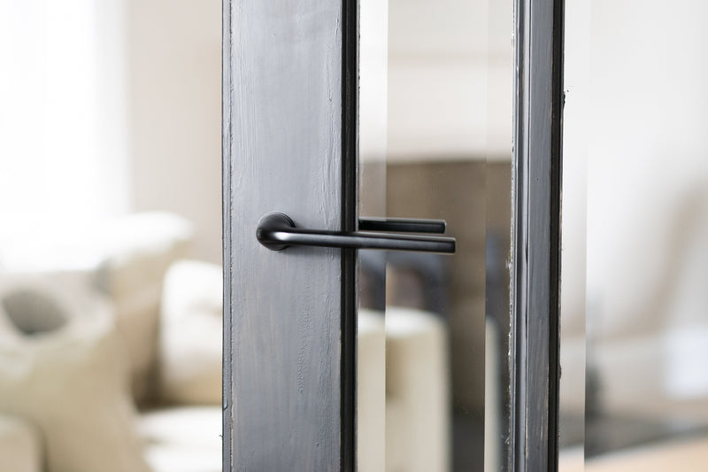 Forme Milly Lever Door Handle on Concealed Round Rose in Matt Black