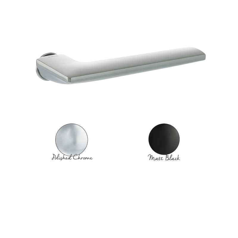 Forme Boston Lever Door Handle on Concealed Round Rose in Matt Black