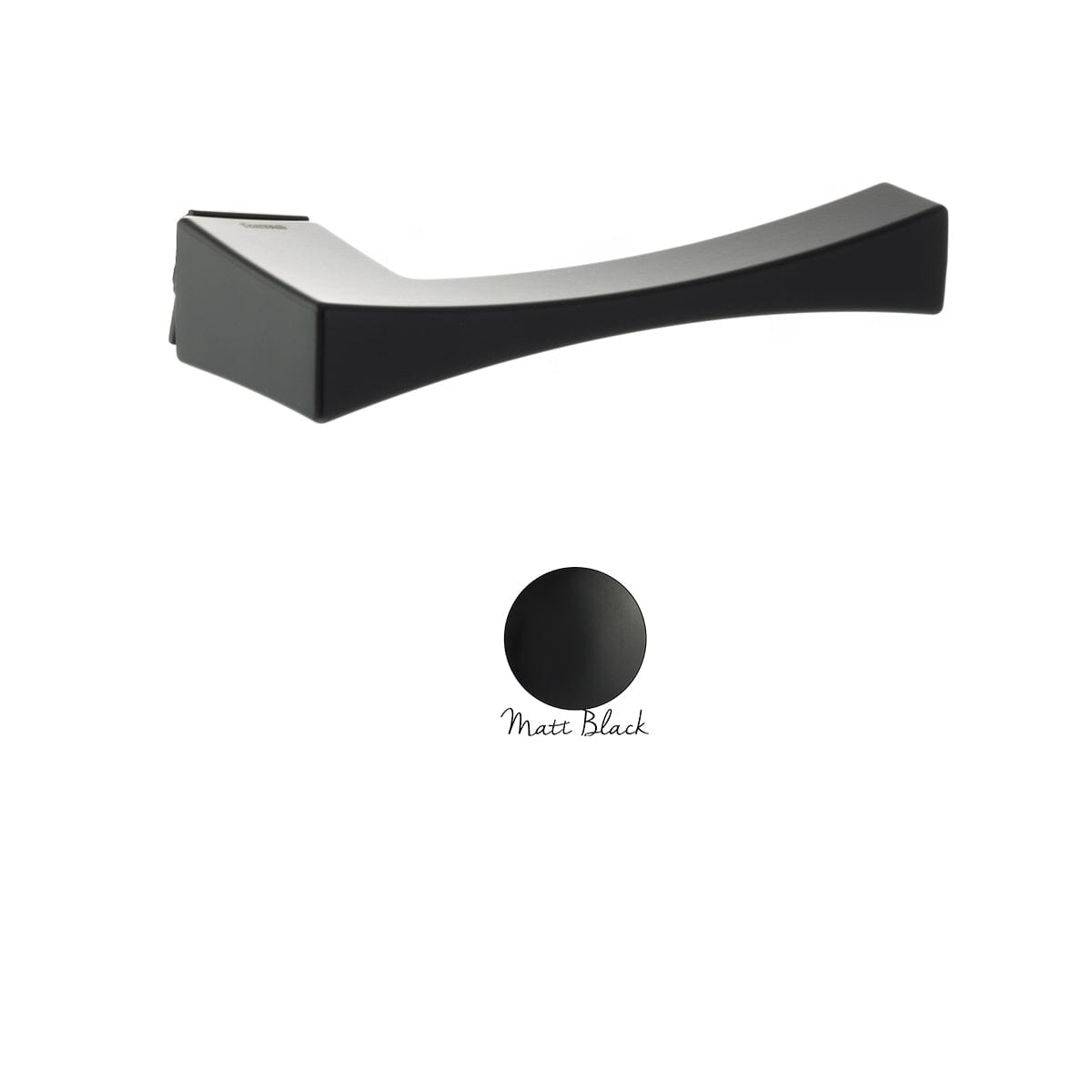 Forme Artemide Lever Door Handle on Concealed Square Rose in Matt Black 10 x 5 x 10cm in Matt Black Designer Lever Handle Atlantic 