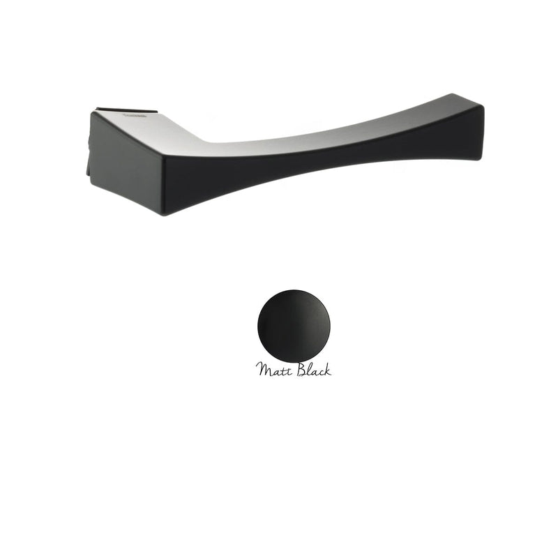 Forme Artemide Lever Door Handle on Concealed Square Rose in Matt Black