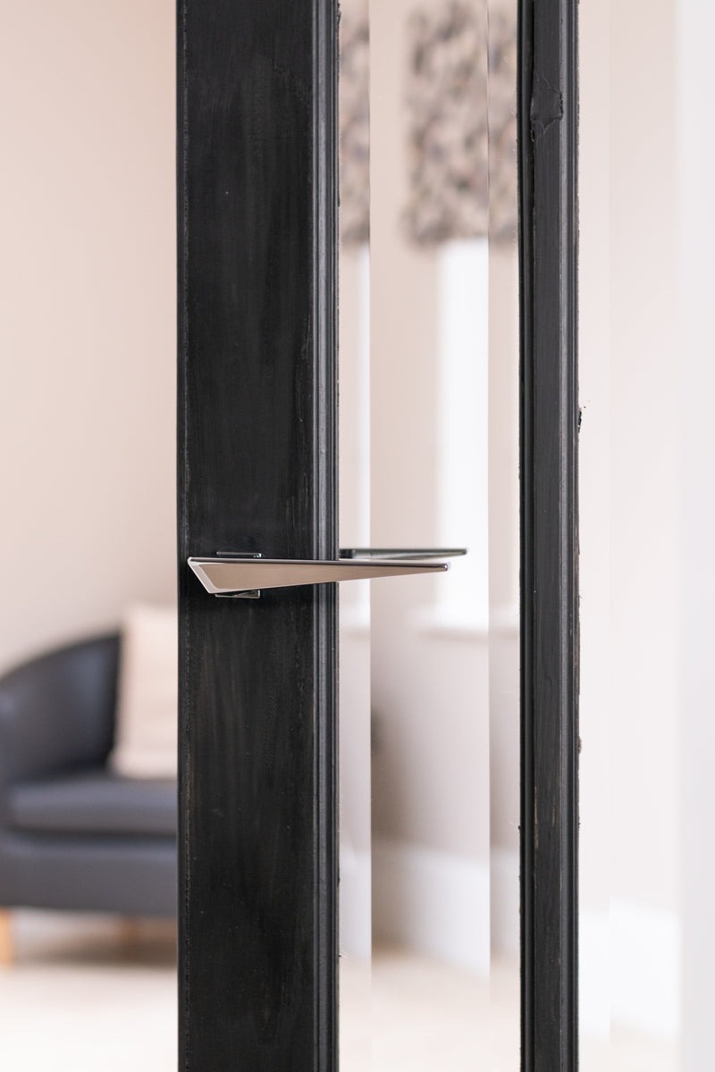 Forme Naxos Lever Door Handle on Concealed Square Rose in Matt Black