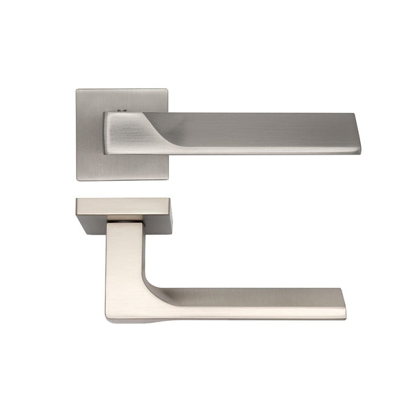 Athens Satin Nickel Square Rose Handle