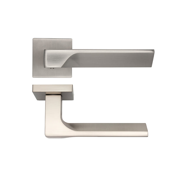 Athens Satin Nickel Square Rose Handle