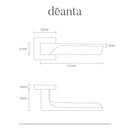 Athens Satin Nickel Square Rose Handle Door Handle Pack Deanta 
