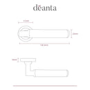 Delphi Matt Black Removable Round Rose Handle Door Handle Pack Deanta 
