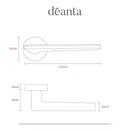 Ithaca Satin Nickel Round Rose Handle Door Handle Pack Deanta 