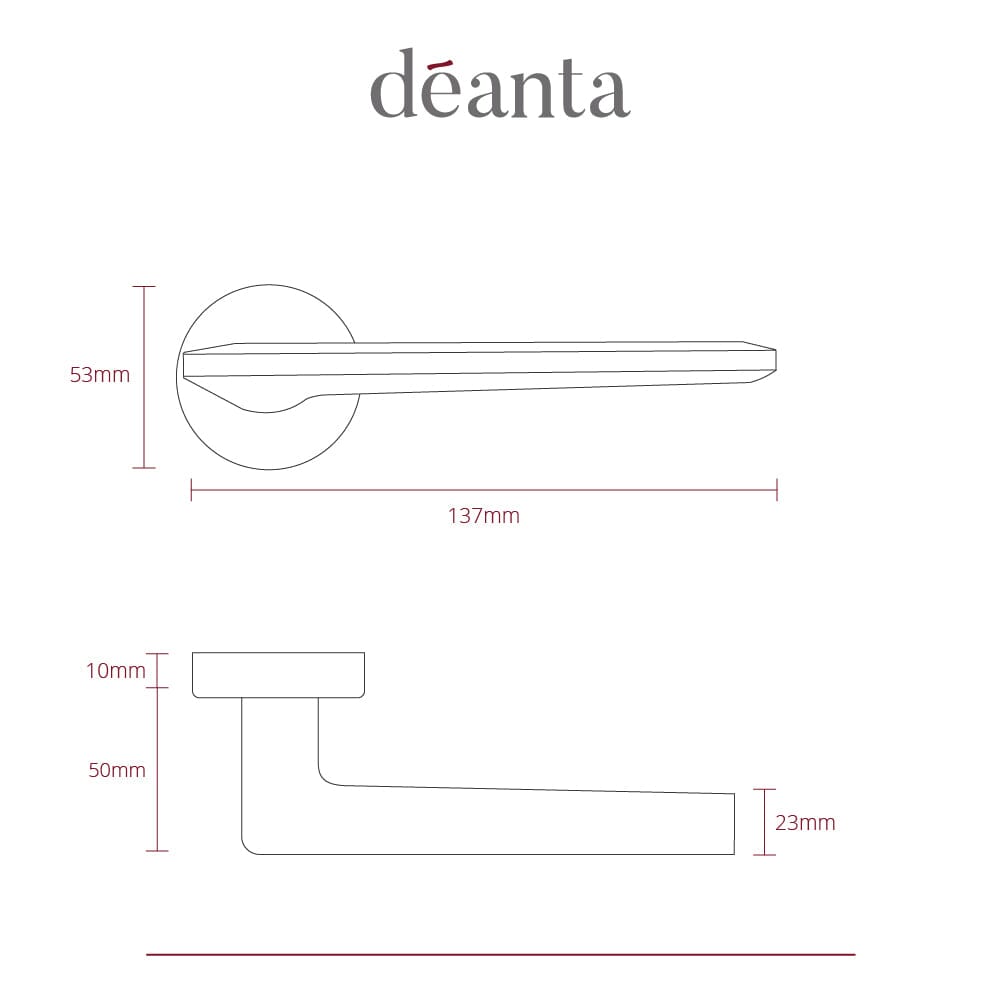 Ithaca Satin Nickel Round Rose Handle Door Handle Pack Deanta 