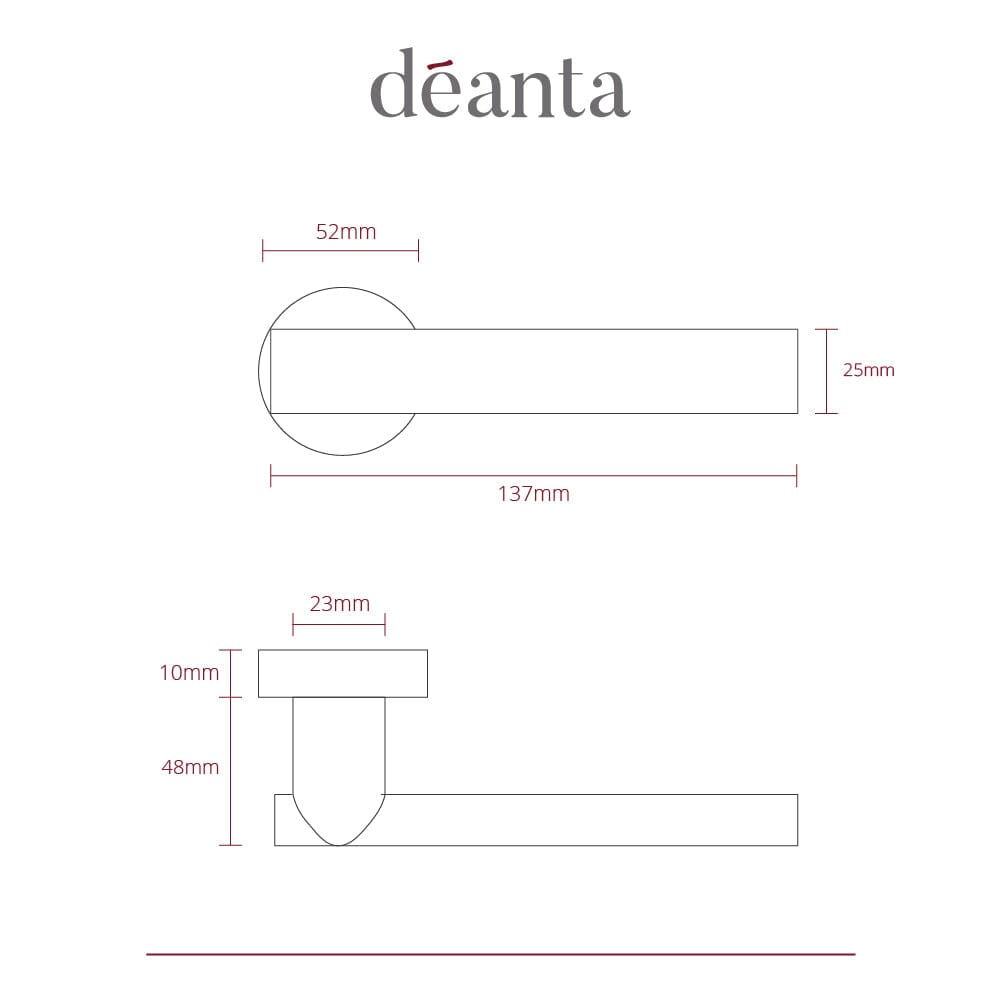 Olympia Matt Antique Brass Round Rose Handle Door Handle Pack Deanta 