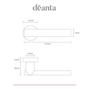 Olympia Matt Satin Black Nickel Round Rose Handle Door Handle Pack Deanta 