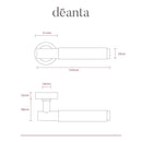Sparta Matt Satin Black Nickel Removable Round Rose Handle Door Handle Pack Deanta 